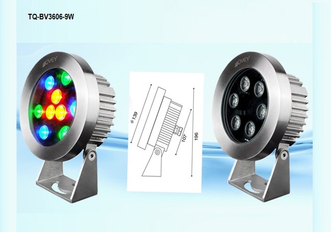TQ-BV3606-9W  LED Underwater Lights RGB 9W