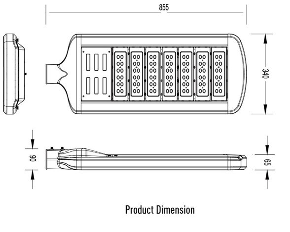 TQ-JRA5-210-200W   LED High Power Street Light J Series 200W  (USA Technology)