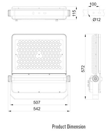 TQ-JRC1-160-160W   LED High Power Flood Light J Series 160W  (USA Technology)