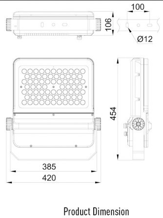 TQ-JRC1-90-90W   LED High Power Flood Light J Series 90W  (USA Technology)