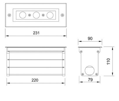 TQ-JRD3-3-4.6W   LED High Power Inground Light J Series 4.6W  (USA Technology)