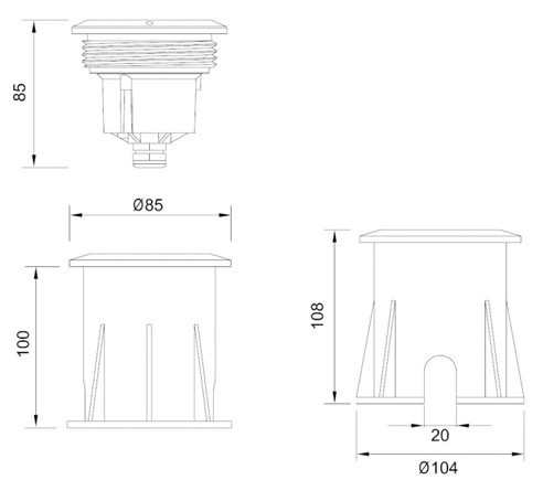 TQ-JRD90-4W   LED High Power Inground Light J Series 4W  (USA Technology)