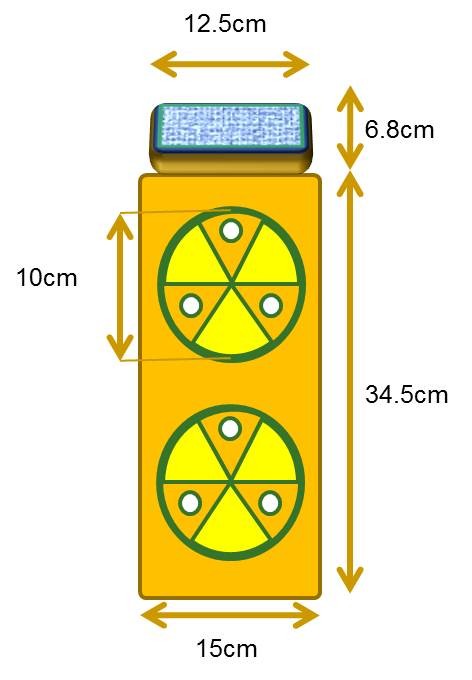 TQ-T348-AS  LED Solar Double Flash Warning Light 