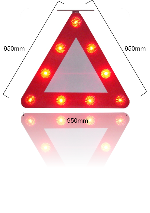 TQ-T418-AS  LED Solar Triangle Flash Warning Light 