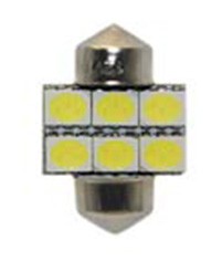 TQ-T10-36mm-6SMD5050-W LED Festoon Dome Light Bulb
