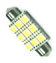 TQ-T10-36mm-9SMD5050-W LED Festoon Dome Light Bulb