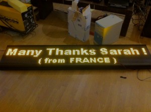 TQ-P10-32x128-R    Semi-outdoor LED Moving Message Window Sign