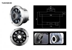TQ-BV3609-9W  LED Underwater Lights RGB 9W