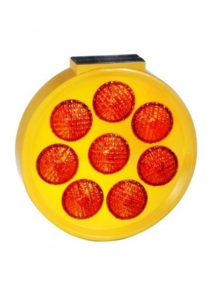 TQ-T238-AS  LED Solar Eight Rounded Flash Warning Light  (Round Shape)