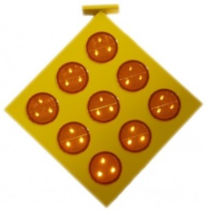 TQ-T318-AS  LED Solar Nine Rounded Flash Warning Light 