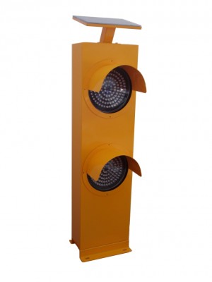 TQ-T358-AS  LED Solar 8" Twin Flash Warning Light 