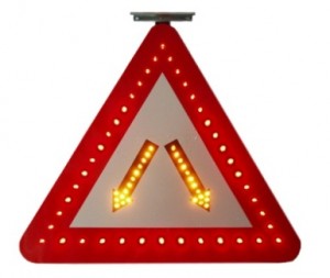 TQ-T418-AS  LED Solar Triangle Flash Warning Light 