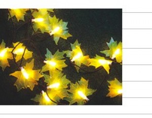 TQ-SD-FY-100 LED TREE MAPLE LEAF STRING LIGHTS 100 Bulbs