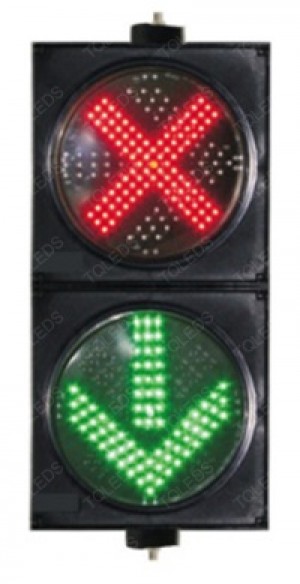 TQ-SCD 300-3-2 LED Driveway Signal Light with Red Cross and Green Arrow