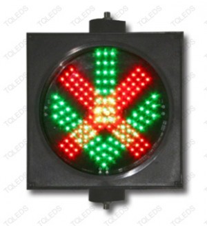 TQ-SCD 300-3-2IN1 LED Driveway Signal Light with Red Cross & Green Arrow