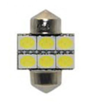 TQ-T10-36mm-6SMD5050-W LED Festoon Dome Light Bulb