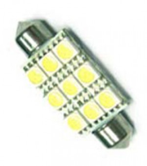 TQ-T10-44mm-9SMD5050-W LED Festoon Dome Light Bulb